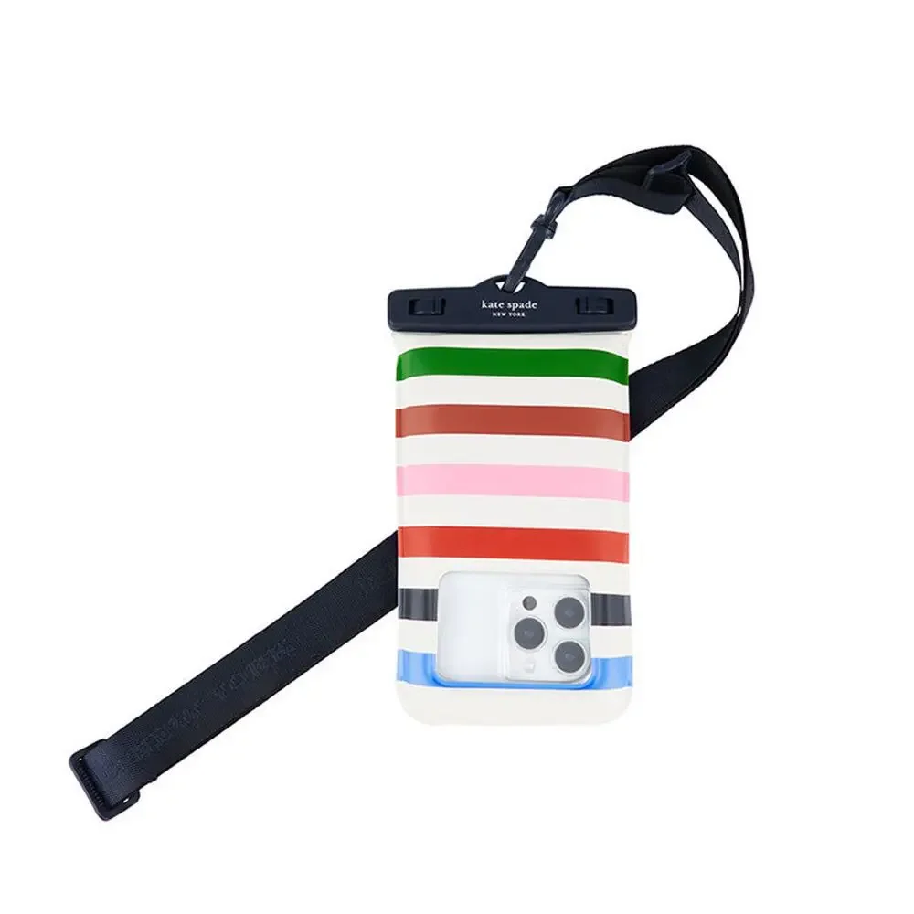 Kate Spade Waterproof Floating Phone Pouch Adventure Stripe 6.7